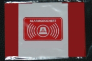 Aufkleber Alarmanlage, alarmgesichert