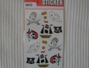 Piraten Sticker Deco Totenkopf Schiff