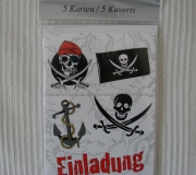 Piraten Einladungen mit Kuverts - Karten
