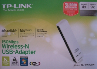 Originalbild zum Tauschartikel TP-Link TL-WN721N WLAN USB-Adapter 150