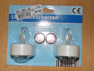 Originalbild zum Tauschartikel 2 LED Flackerkerzen inkl. Batterie