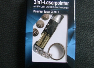 Laserpointer 3in1 Taschenlampe UV-Licht