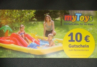 Originalbild zum Tauschartikel MyToys Gutschein 10 Euro Spielwaren